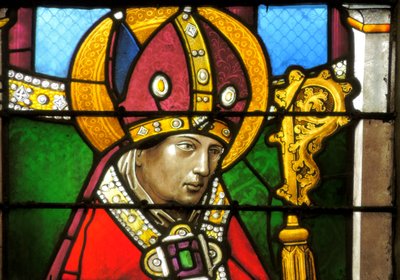 Window depicting Saint Nicholas by French School